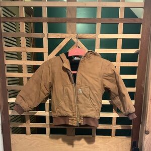 Kids Brown Carhartt Hooded Jacket